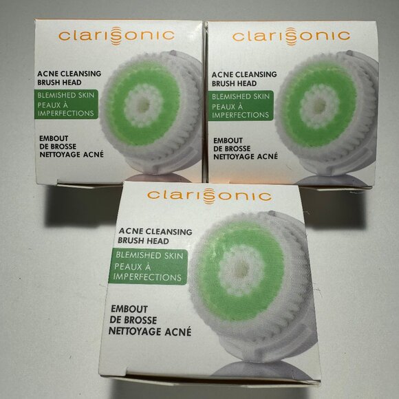 Clarisonic Acne Cleanse Facial Cleansing Brush Head Replacement 3 PACK - Picture 1 of 3